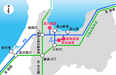 シンコー運輸倉庫所在地図